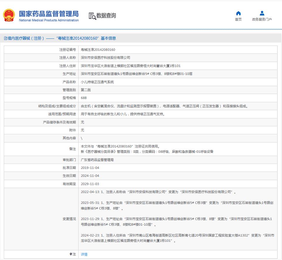 小儿持续正压通气系统68B/68C/689-B 小儿持续正压通气系统68B/68C/689-B