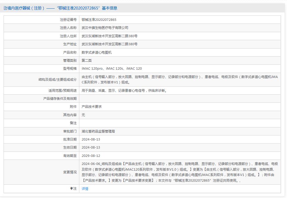 中旗心电图机iMAC120 中旗心电图机iMAC120